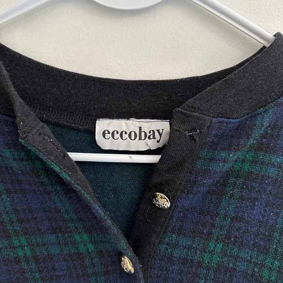Vintage eccobay plaid pullover - Picture 2 of 6